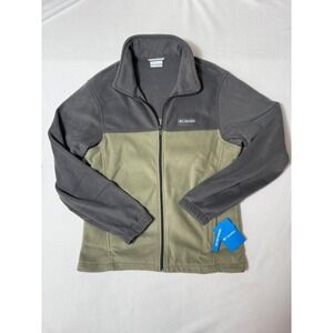 Columbia Mens Mount Grant Fleece Full Zip Jacket Grey Green XM1247-399 Medium